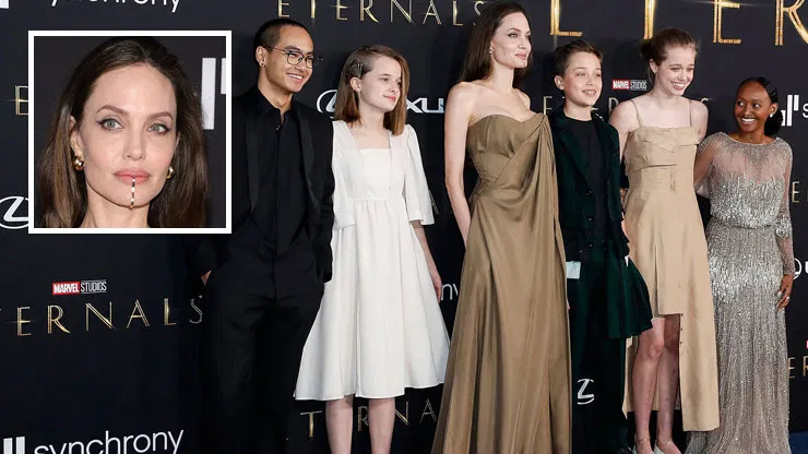 Angelina Jolie Seen With Her All-Grown-Up Kids at Eternals Premiere