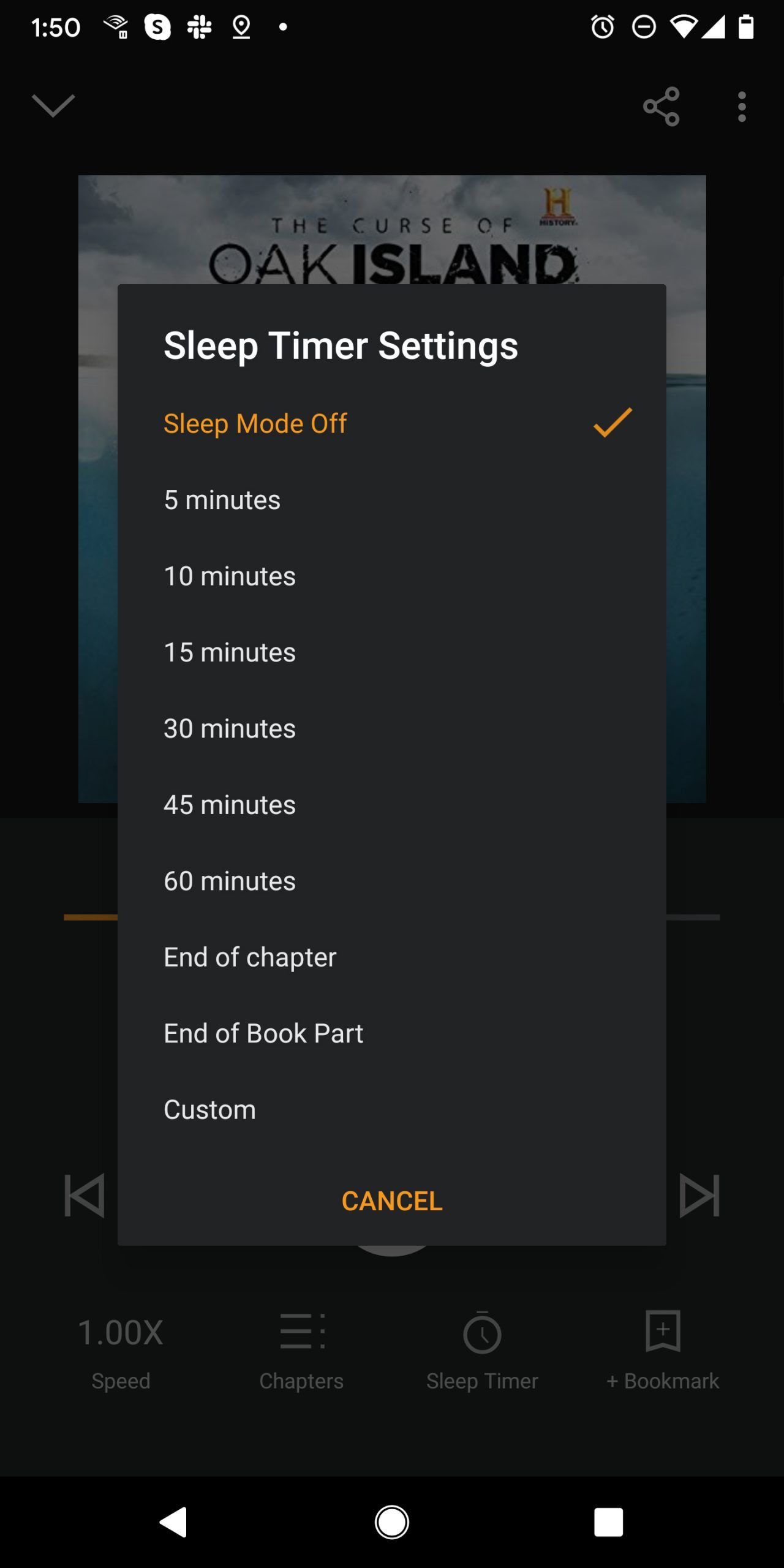 Audible Sleep Timer 1280x2560