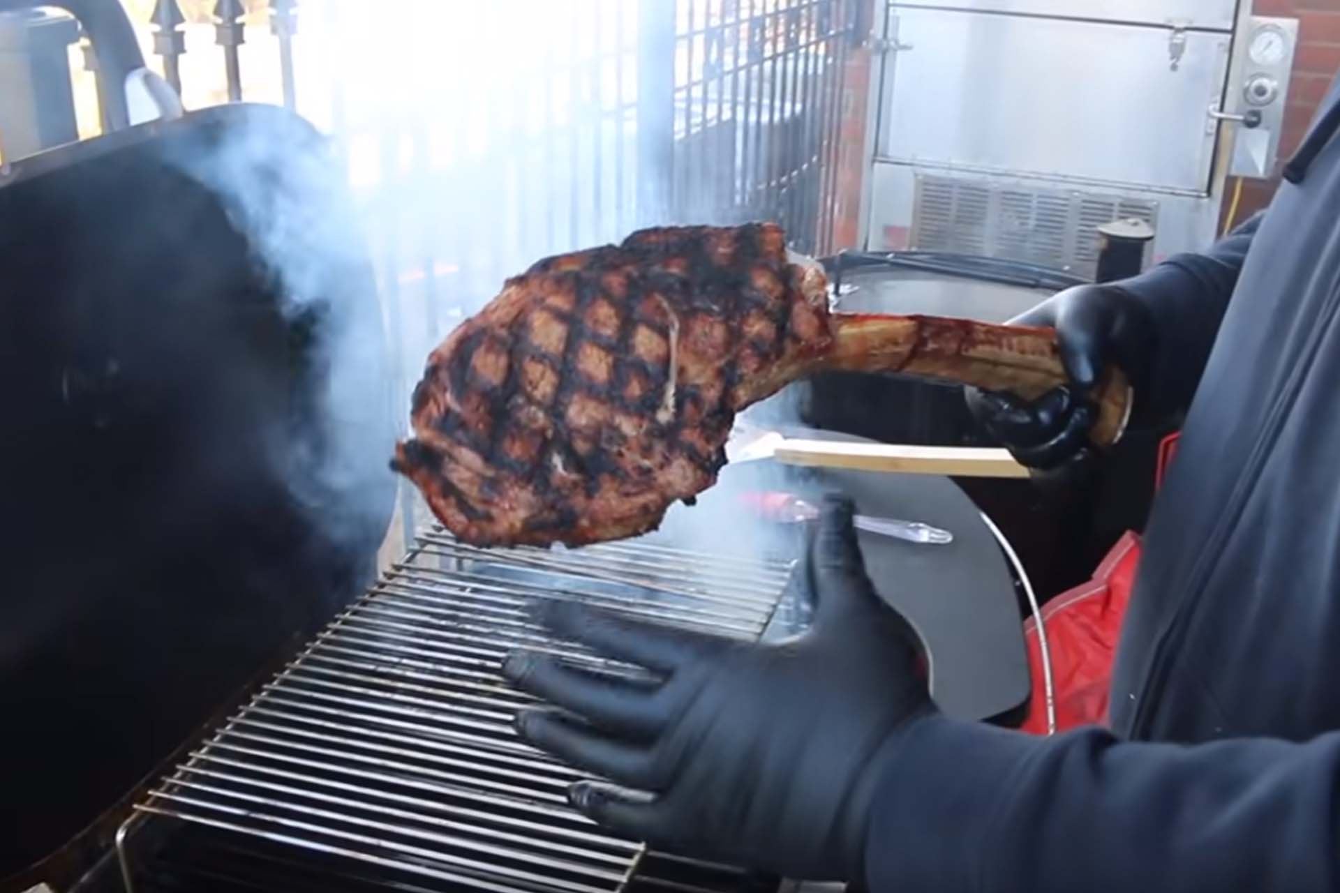 Flip the steak over routinely