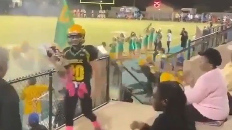 Family Comes First (16-Year-Old Football Player Take Flowers To His Grandma)