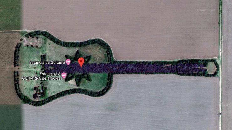 Guitar Shaped Forest   Google Maps Coordinates 33