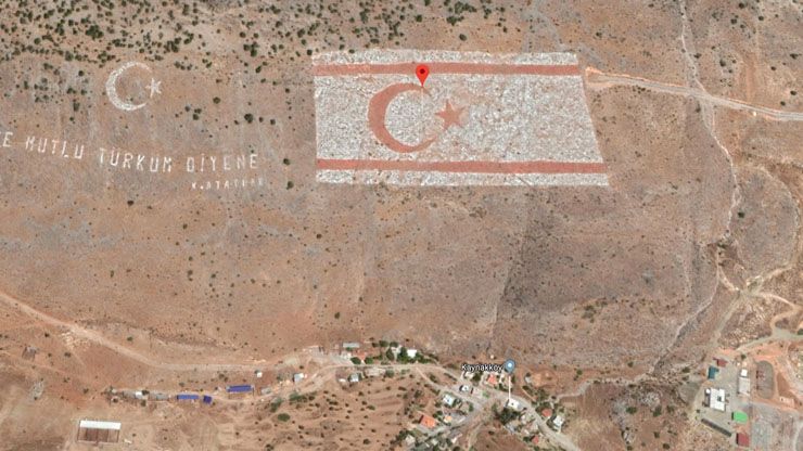 Northern Cyprus Flag   Google Maps Coordinates 35