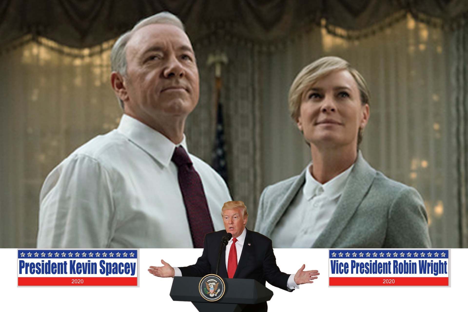 President Kevin Spacey and Vice President Robin Wright