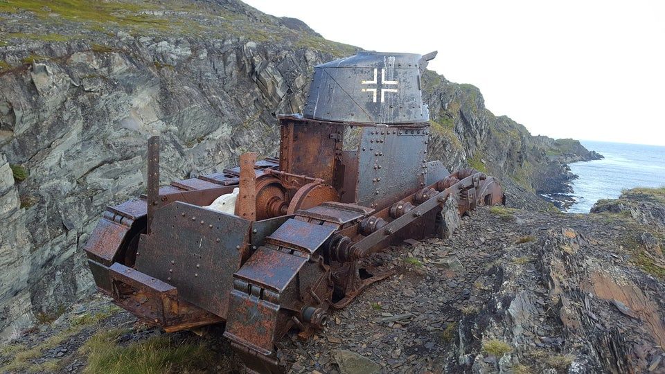 abandoned German tank