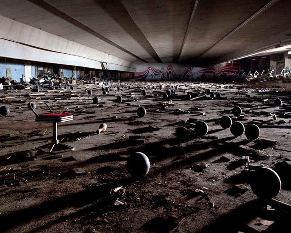 abandoned bowling alley