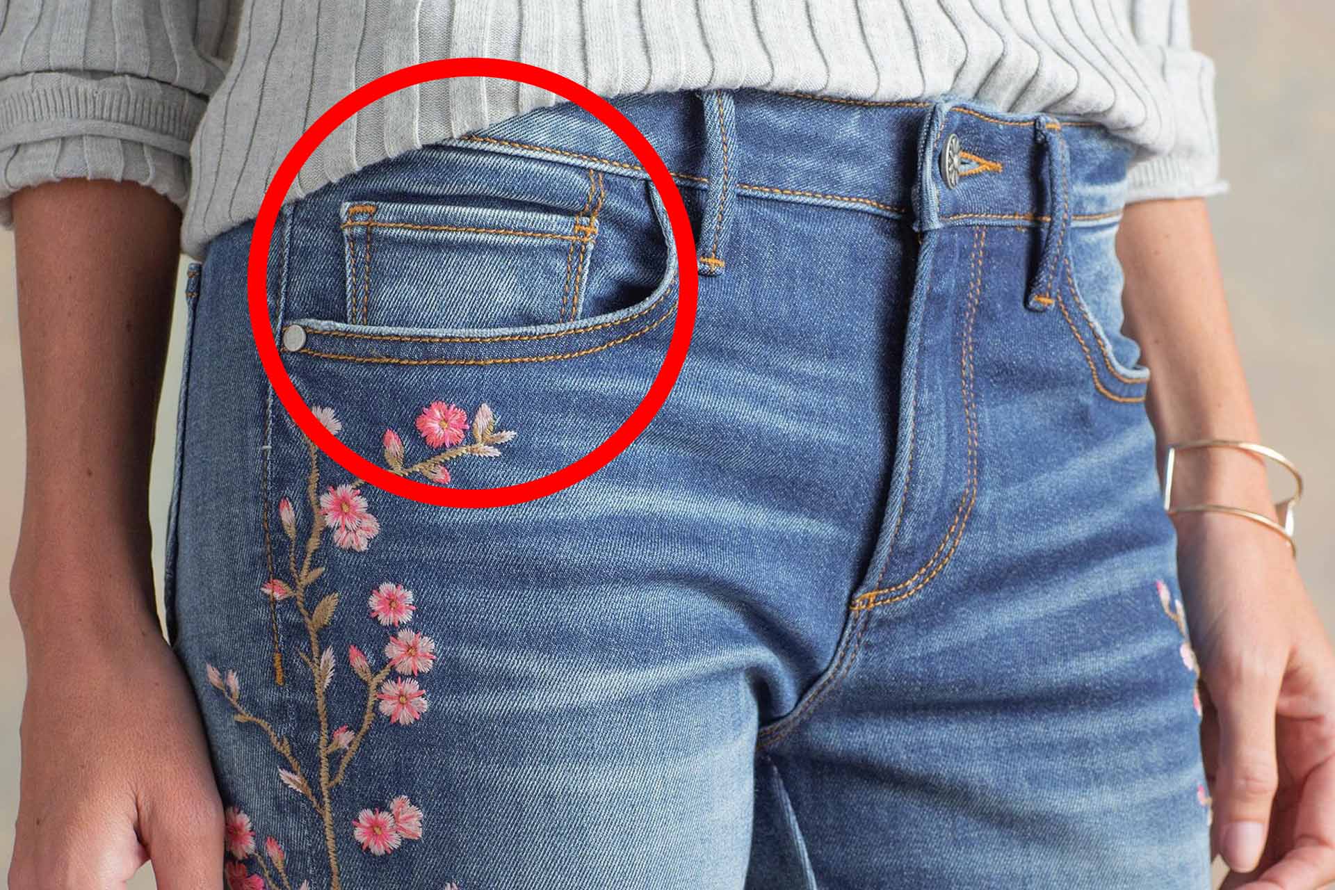 mini jean pockets