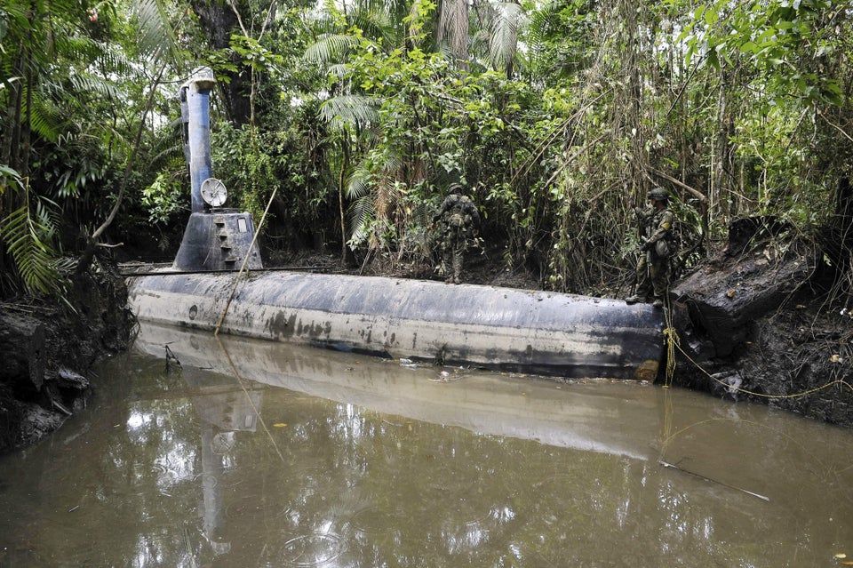 submarine in jungle