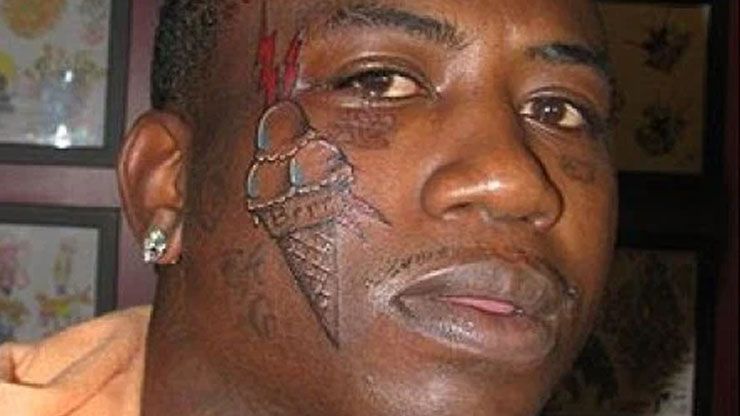 Celebrities Face Tattoos Gucci Mane