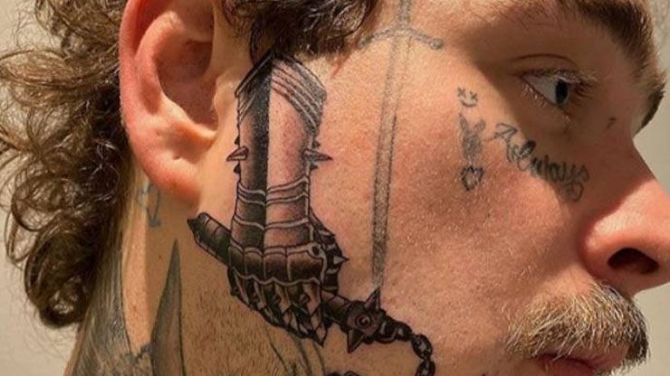 Celebrities Face Tattoos Post Malone