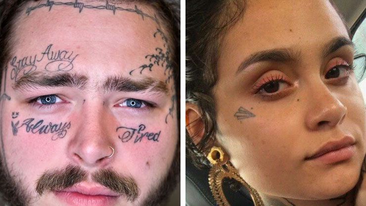 9 Celebrities Who Now Have Face Tattoos