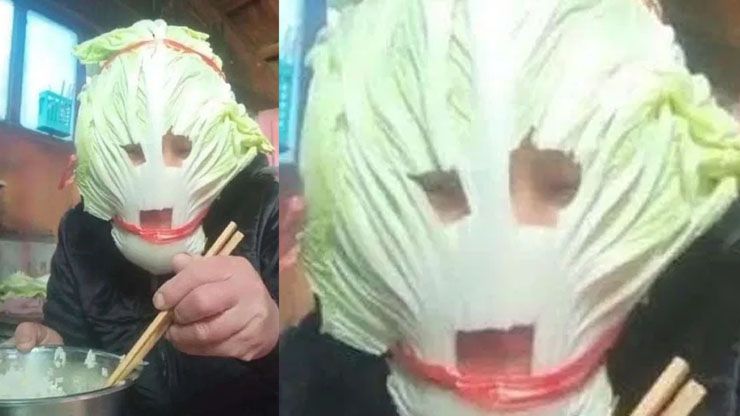 Crazy Homemade CoronaVirus Masks Cabbage Leaf