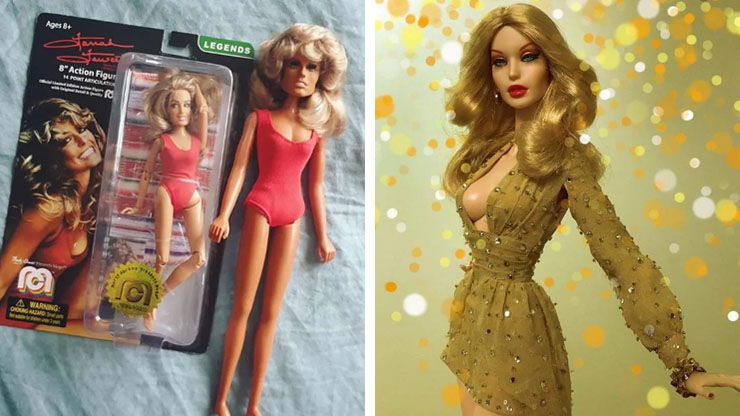The Farrah Fawcett Barbie doll