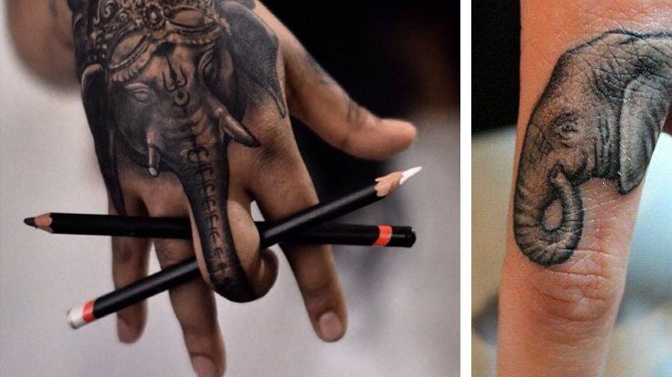 Elephant Hand Tattoos For Men 2