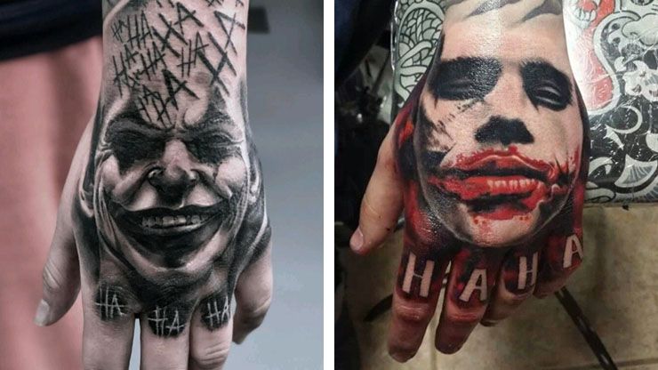 Joker Hand Tattoos For Men
