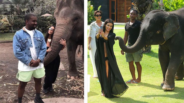 Kanye West Bali Elephants