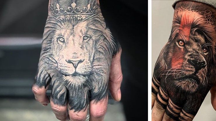 Lion Hand Tattoos For Men 2