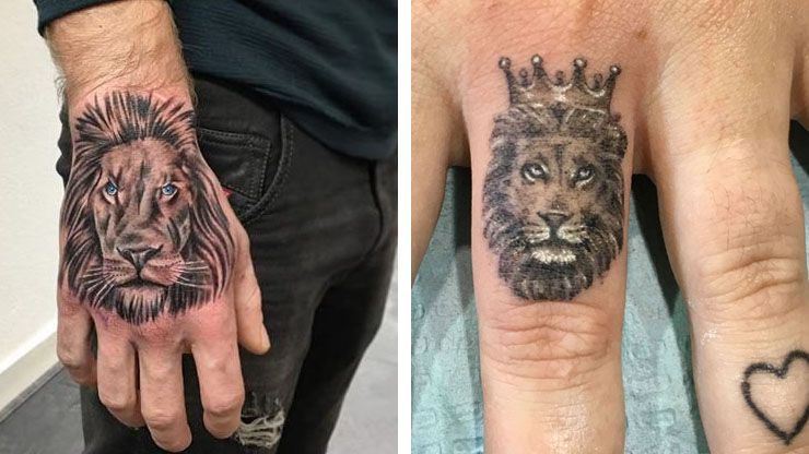 Lion Hand Tattoos For Men