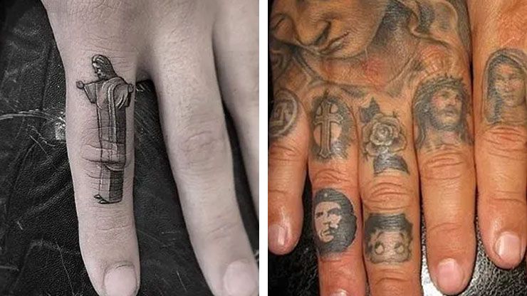 Praying Hands Mens Tattoo