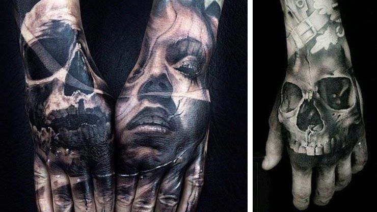 Skull Hand Tattoos For Men 2