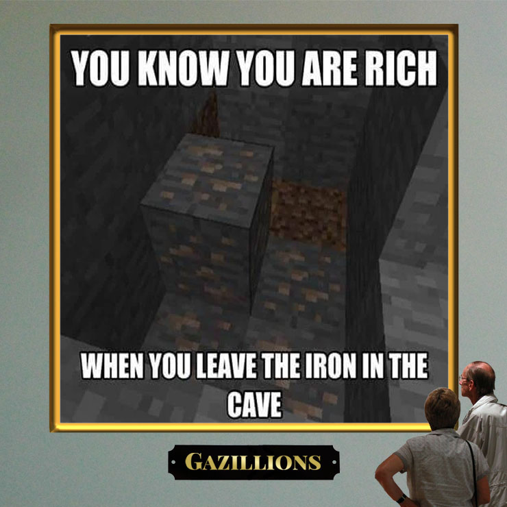 Minecraft Meme   Iron in the cave