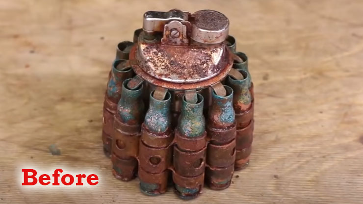 Vietnam War Trench Art Lighter Before