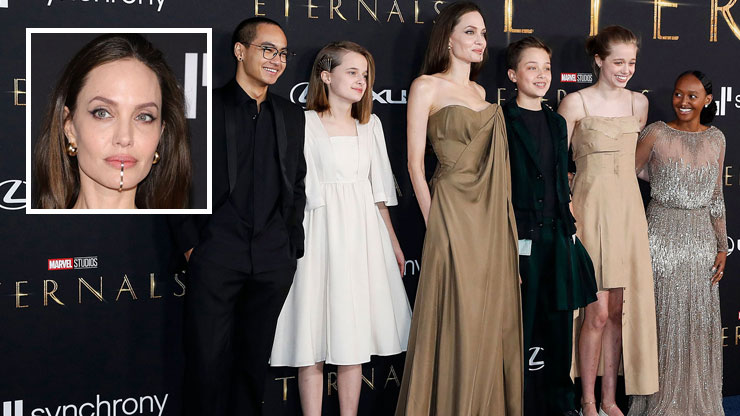 Angelina Jolie Seen With Her All-Grown-Up Kids at Eternals Premiere