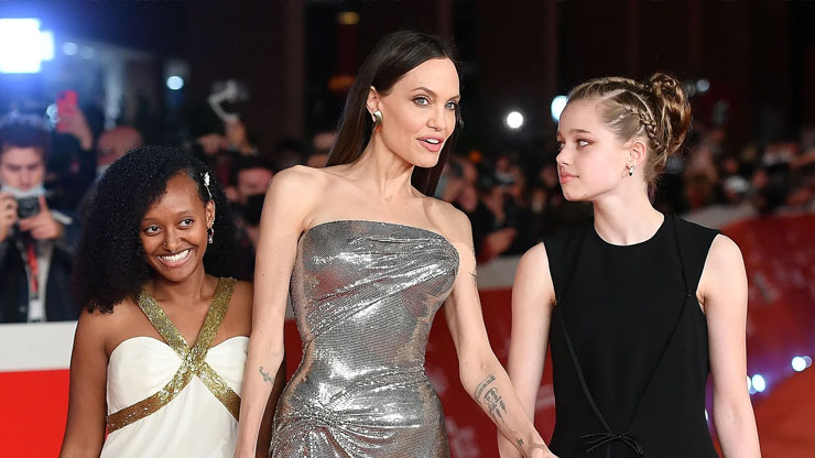 Jolie celebrated a film release