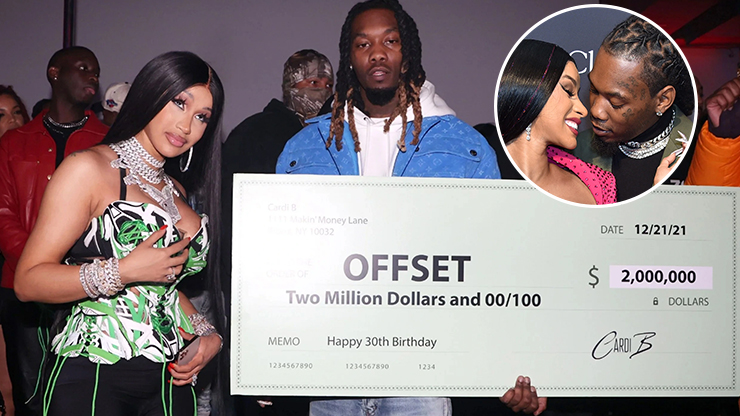 Cardi B Gifts Offset a $2 Million Check For His 30th Birthday