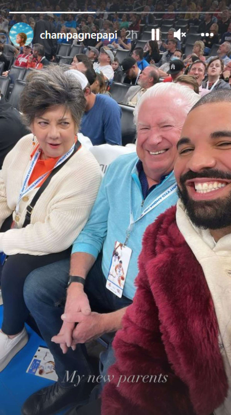 Drake completely unrecognizable by old couple at Houston Rockets game 1