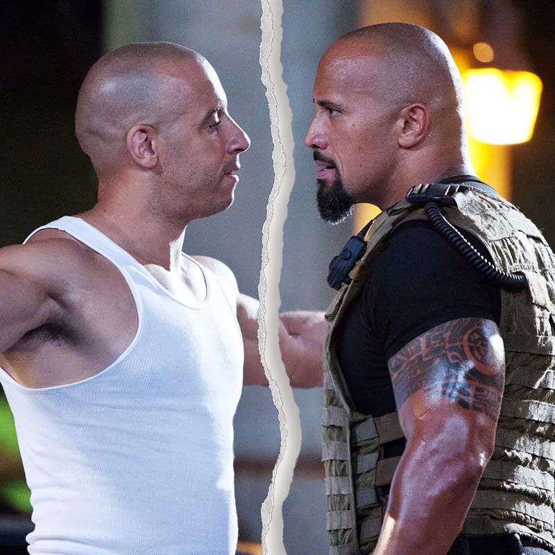 Dwayne Johnson and Vin Diesel
