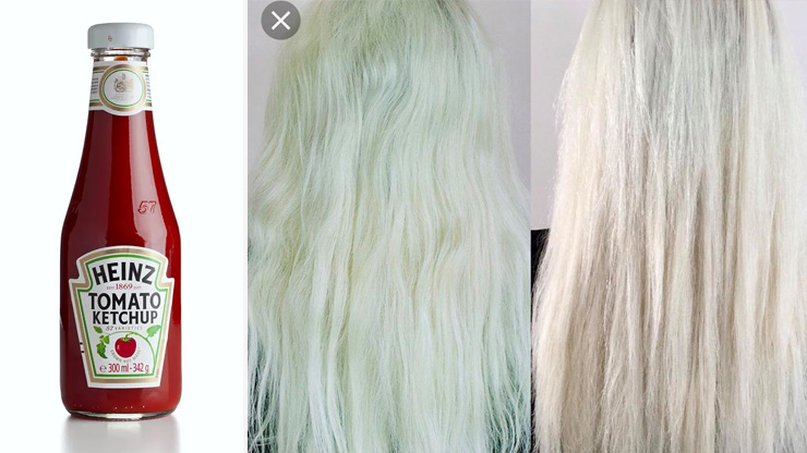 Fix Chlorine Damaged Hair with Ketchup
